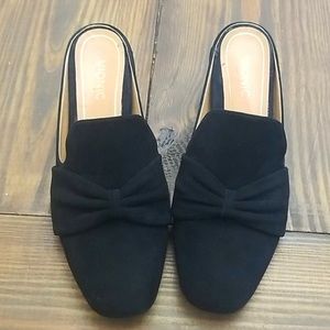 Vionic Presley Black Slip On Suede Heel Size 7.5